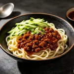 炸酱面salsa de carne