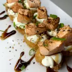 Canapé hot Salmão Maçaricado • 10P