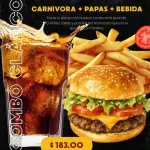 Combo hamburguesa papas y bebida