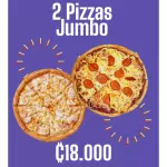 2 Pack Pizzas jumbos 20 slices