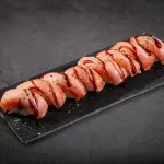 niguiri de salmão massaricado 8 peça