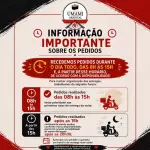 HORÁRIO DE PEDIDOS