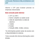 LOCALIZA PESSOAS RELACIONADAS AO CPF