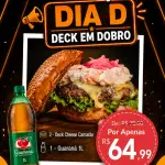2 Deck Cheese Camarão + Guaraná 1L