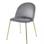 Silla Frank pana pata dorada Gris