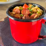 Na caneca - Arroz c/Linguiça