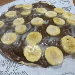 Mini Pizza de Banana c/Chocolate