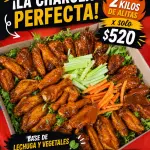 Charola 2 kg alitas