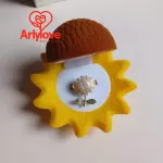 Anillo girasol giratorio + cofre