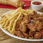 Batata + Frango à passarinho