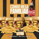 5 CHEESE BURGER 2.0 + FRITAS + REFR