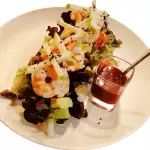 Langostinos y Mango
