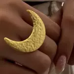 Anillo regulable Luna Chapa Oro 18k
