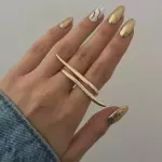 Anillo irregular chapa Oro 18k
