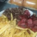 (porção P) batata carne e calabresa