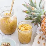 Jalea de piña, coco y cardamomo