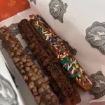 3 churros rellenos + topping