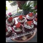 Cupcakes brownies y frutos rojos