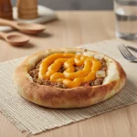 Carne com cheddar