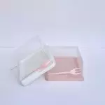 Contenedor plastico tenedor cuadrado