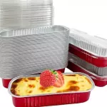 Envase aluminio rojo rectang 6.8oz