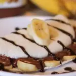 Tapioca banana com  chocolate