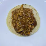 tacos de pollo en mole