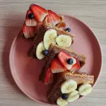 Waffle con maple