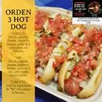 1 ORDEN DE 3 HOT DOGS