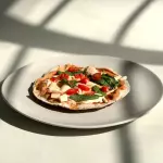 Pizza individual pavo y queso+café