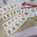 hoja sticker x10  transparente velas