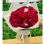 Buquê de 50 Rosas Nacionais Vermelha
