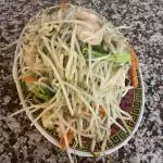 Chop suey de camarones