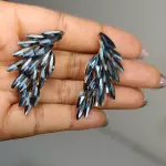 Aros con piedreria azul