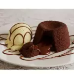Pétit gateau com sorvete