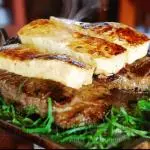 Bife grelhado c/ queijo coalho