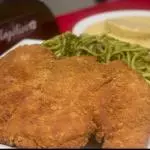 Tallarines verdes con suprema y huanc
