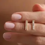 Aros palito con zircones