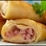 ENROLADINHO DE PRESUNTO E QUEIJO