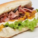 Hot dog bacon completo 2 salsichas