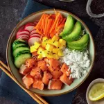 Poke Salmão e Camarão