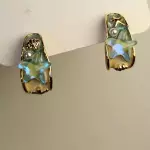 Aros con detalle marino celeste