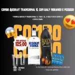 combo Absolut tradicional 1L com bal