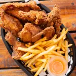 1/2 pollo frito