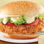 Hamburguesa de pollo crujiente