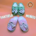 PANTUFLA ROSA Y VERDE (36-37, 38-39)