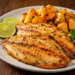 Filé de Tilápia Grelhado com Batatas
