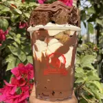 Combinado de Brownie y salsa jet 16 onz