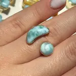 Anillo lunar larimar