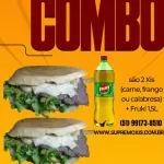 2 Carne/frango/calabresa+fruki 1.5L